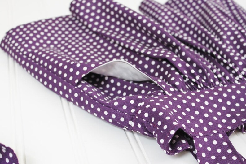 purple school pinafore