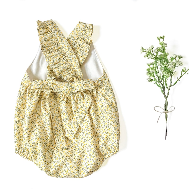 Romper For Baby Girl In Yellow Color Beautiful Design main image 0