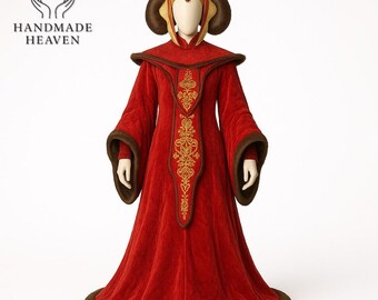 Handmade Queen Padme Amidala Inspired Cosplay Gown: Red Regal Star Wars Costume - Etsy Handmade Queen Padme Amidala Inspired Cosplay Gown: Red Regal Star Wars Costume - Etsy