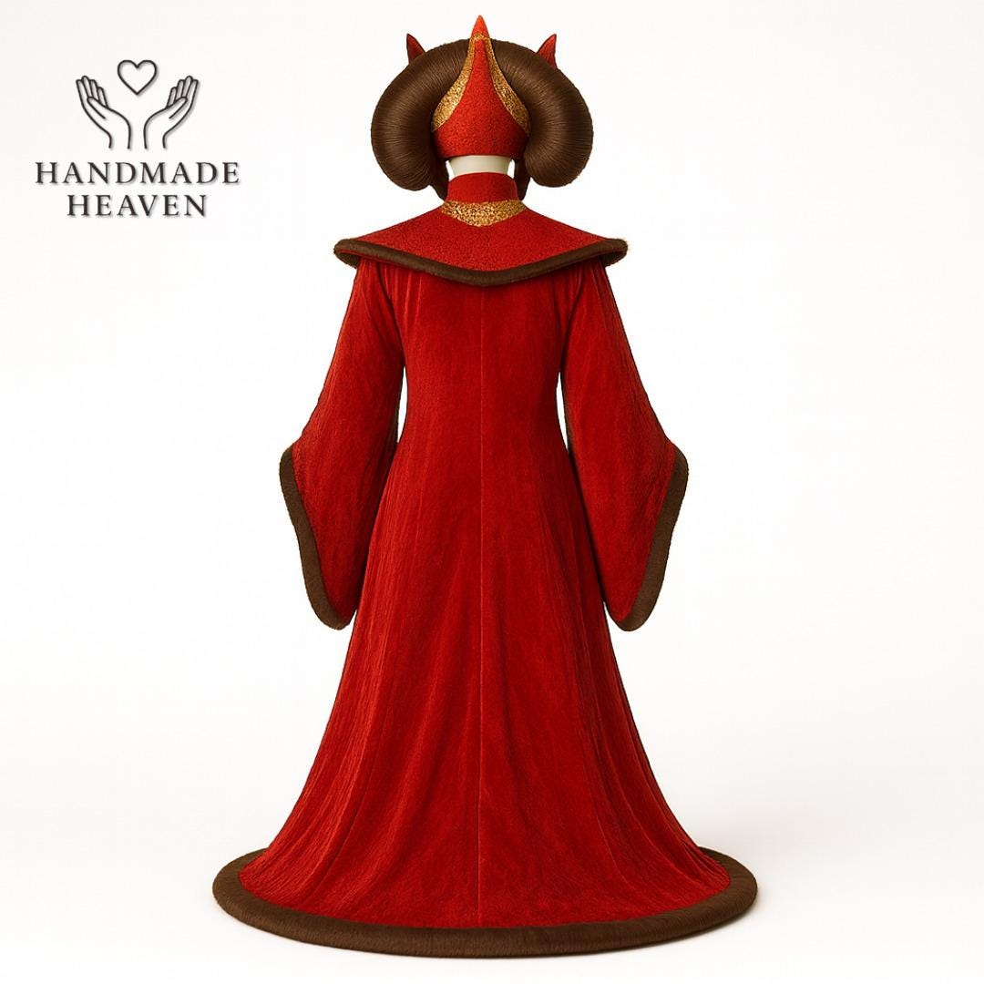 strapless open back dress Star Wars Padme Amidala Cosplay Costumes