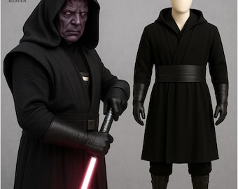 Darth Maul Costume | Star Wars Cosplay Outfit | Wool Sith Robe for Halloween & Comic Con