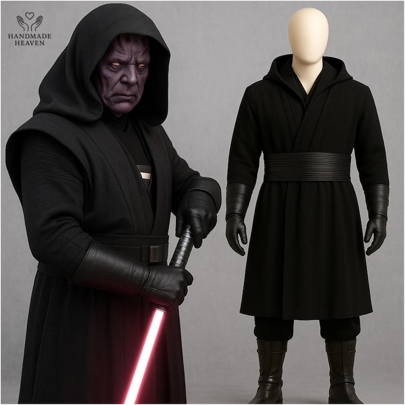 Darth Maul Costume | Star Wars Cosplay Outfit | Wool Sith Robe for Halloween & Comic Con