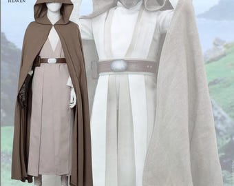 Luke Skywalker Jedi Costume: Comic con Handmade Cotton Linen Robe - Star Wars Cosplay