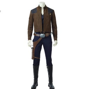 Han Solo Belt with Holster – Star Wars Cosplay Costume Accessory, Leather Belt Prop for Men, Sci-Fi Blaster Holster, Halloween Outfit Gear