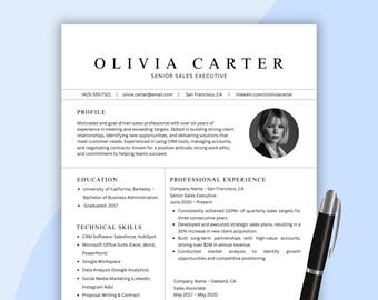 Plantilla de CV de ventas: CV ejecutivo, carta de presentación (descarga digital editable de Canva)