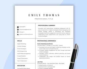 Plantilla de currículum profesional Canva: CV y carta de presentación modernos