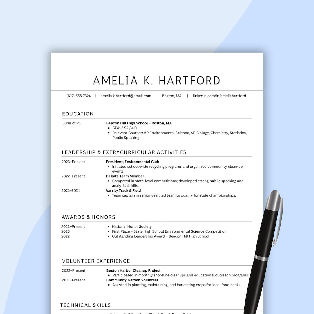 College Application Kit: Student Resume, Essay & Recommendation ...
