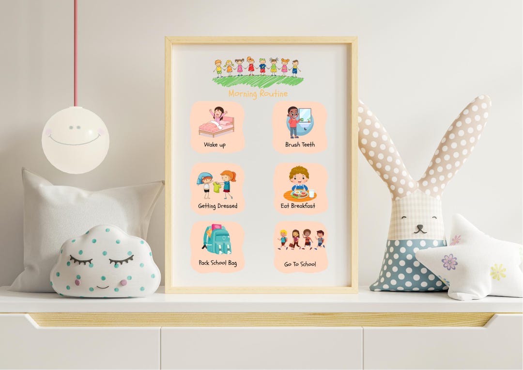 Daily Routine Sen Template Kids Morning Routine Printable|visual Schedule for Toddlers, SEN Kids ...