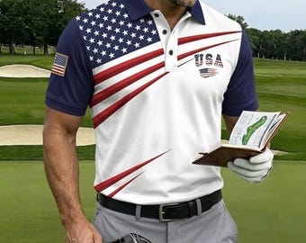 USA 250th Anniversary Polo TShirt 1776-2026, Patriotic American Flag Golf, 4th of July Shirt, Gift for Dad, Veteran Husband Independence Day