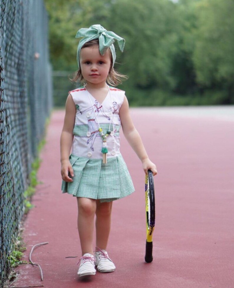 Tennis Dress with Bloomers and Head Wrap Etsy