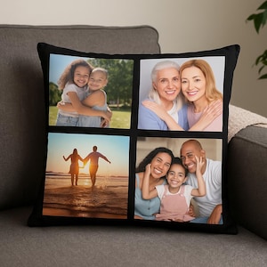 Kussen gepersonaliseerde fotocollage, kussen gepersonaliseerde foto, bedrukt kussen, bedrukt kussen, cadeau familiefoto, kussen gepersonaliseerde foto, kussen gepersonaliseerde foto, kussensloop op maat