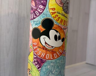 Topolino, Topolino e i suoi amici, Disney, bicchiere, borraccia, porta borraccia, regalo Disney, tazza Disney, Minnie, Disney World, personalizzato