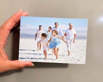 Custom Photo Magnet 4x6 | Personalized Aluminum Picture Magnet | Refrigerator Magnet | Family Photo Gift |Chrismas Gift