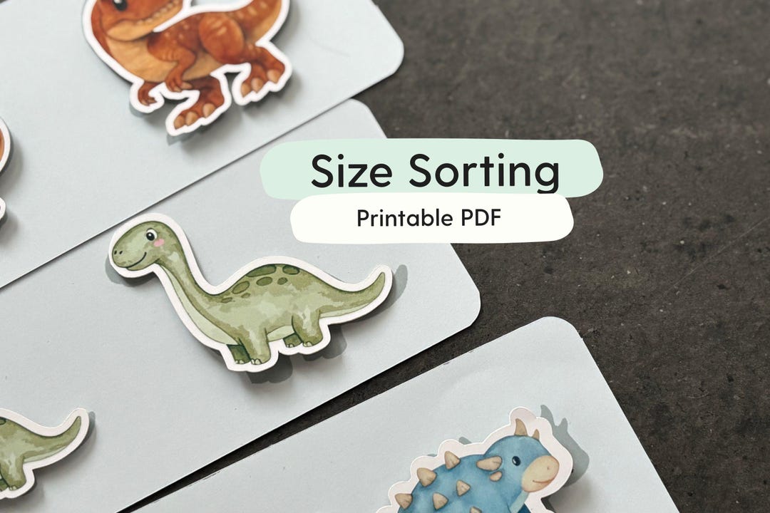 Dinosaur Size Sorting Activity for Preschoolers | Printable PDF | Fine ...