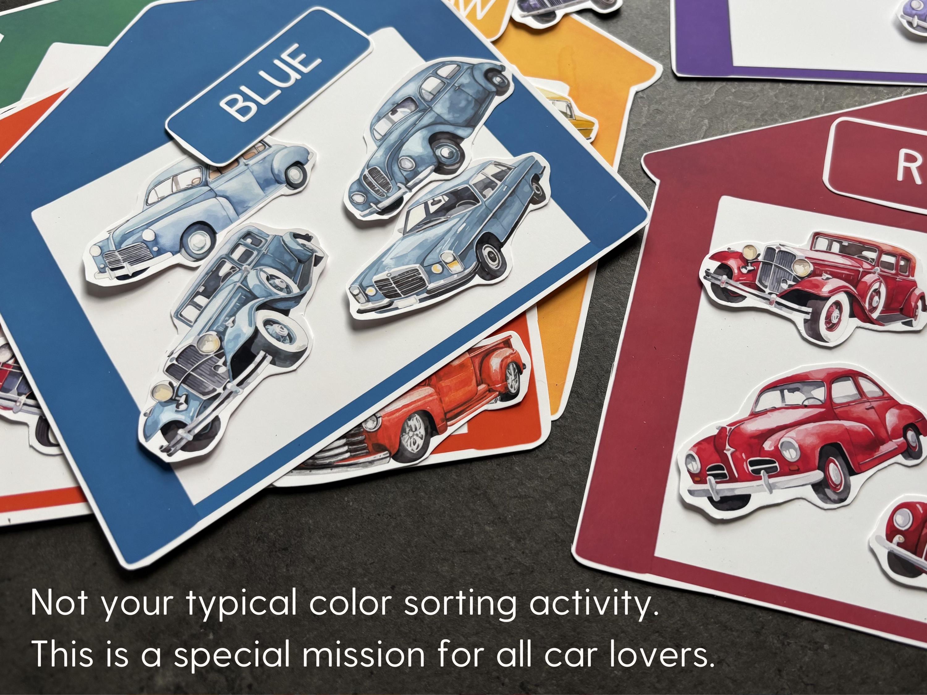 Color Sorting Car Game – Printable Vehicles Activity for Car Loving ...