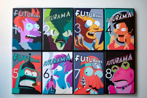 Custom DVD Covers - Futurama Seasons 1–8 – Full Original Series - Etsy