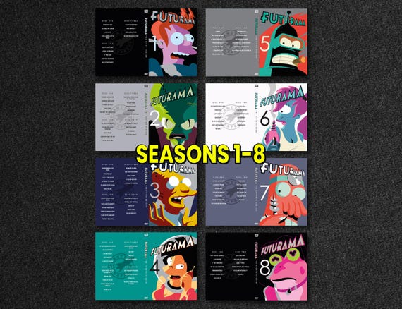 Custom DVD Covers - Futurama Seasons 1–8 – Full Original Series - Etsy