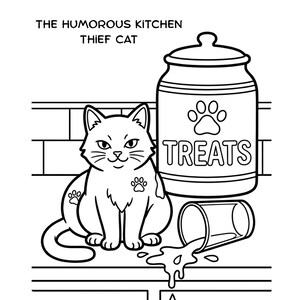 Bold and Easy Coloring Book for Adults Printable PDF, Cozy Pets Digital Coloring Pages, Simple Thick Lines, Relieving Clean Art image 7