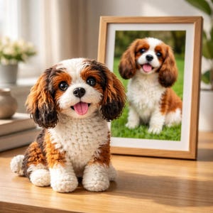 Personalisierte häkeln Haustier-Porträt vom Foto Kundenspezifisches handgemachtes Hunde- oder Katzen-Plüschtiergeschenk