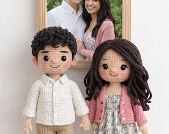 Op maat gemaakte gehaakte poppen: handgemaakte look-alike portretfiguren