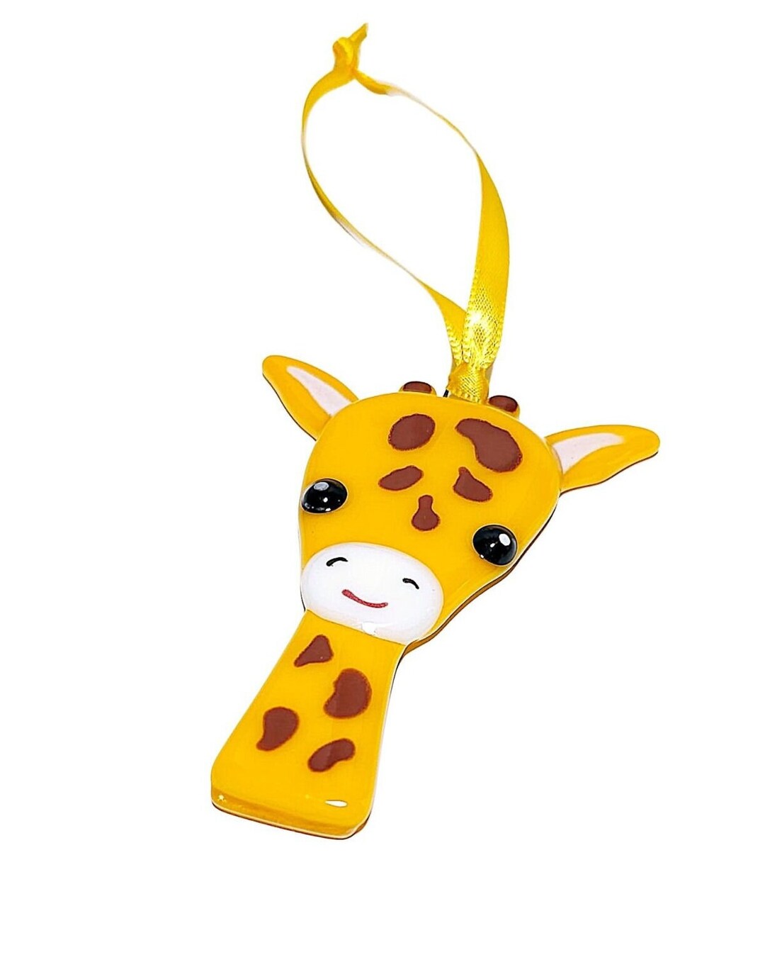 Fused Glass Giraffe Yellow Gift for Child Ornament Fused Etsy