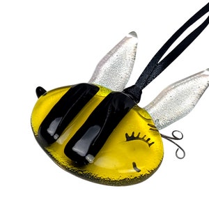 Bumble Bee Suncatcher, Window Decor, Get Well Gift, Honey Bee, Yellow Glass Bee, TN Insect, Glass Gift, Fused Glass Art, Bee Ornament