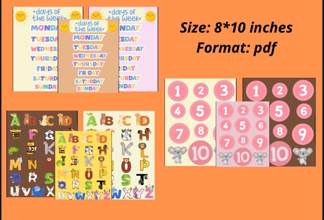 Educational Printable Posters for Kids - Set of 3 - Etsy