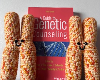 Crochet Chromosome Plushie – Creamsicle