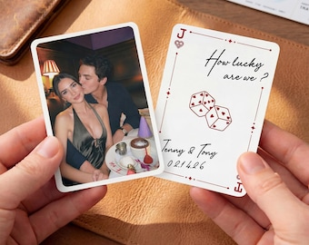 Personalized Metal Photo Wallet Card, Custom Picture Wallet Insert, Playing Card Love Note, Anniversary Gift for Him, Boyfriend Gift