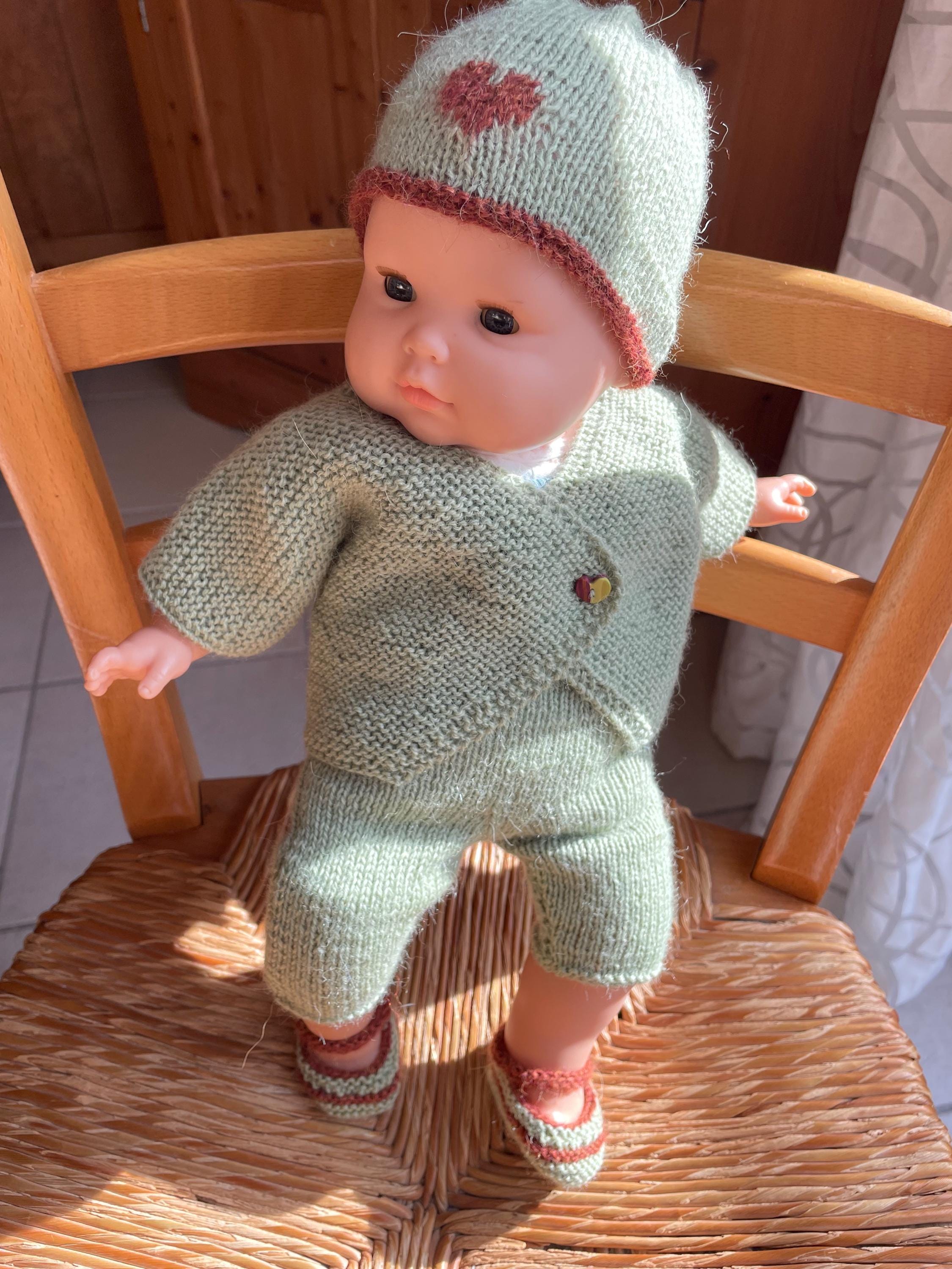 Robe Et Chapeau Dentelle Pour Corolline 20cm - Fait Main, Neuf, Poupon