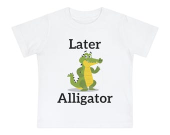 T-shirt med Alligator-motiv för babyn | Söt t-shirt med krokodiltryck