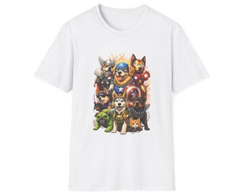 Hund Avengers T-shirt | Avenger serietidning hundmashup