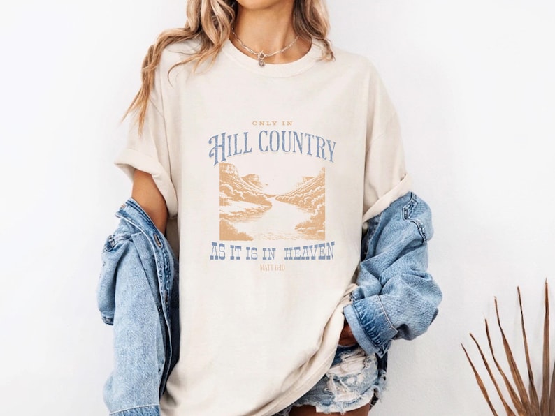 Texas Hill Country Flood Relief T-Shirt, Comfort Colors Christian Tee Bild 1