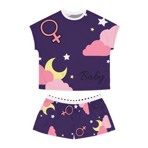 Frauen kurzer Pyjama Set (AOP)