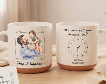 Mug photo personnalisé pour papa, tasse personnalisée pour la fête des pères, tasse pour papa avec date de naissance personnalisée, cadeau pour nouveau papa, meilleur papa de tous les temps, tasse papa pour la première fois