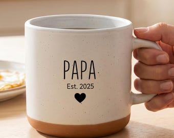 Personlig pappamugg, anpassad kaffemugg för est. år, fars dag-present, present till ny pappa, present till morfar, present till pappa, födelsedagspresent till honom