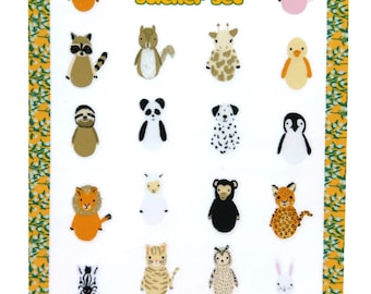 Baby Animals Sticker Set: Waterproof Vinyl Decals for Journals, Laptops