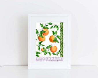 Orange Blossoms, Art, Illustration, Print