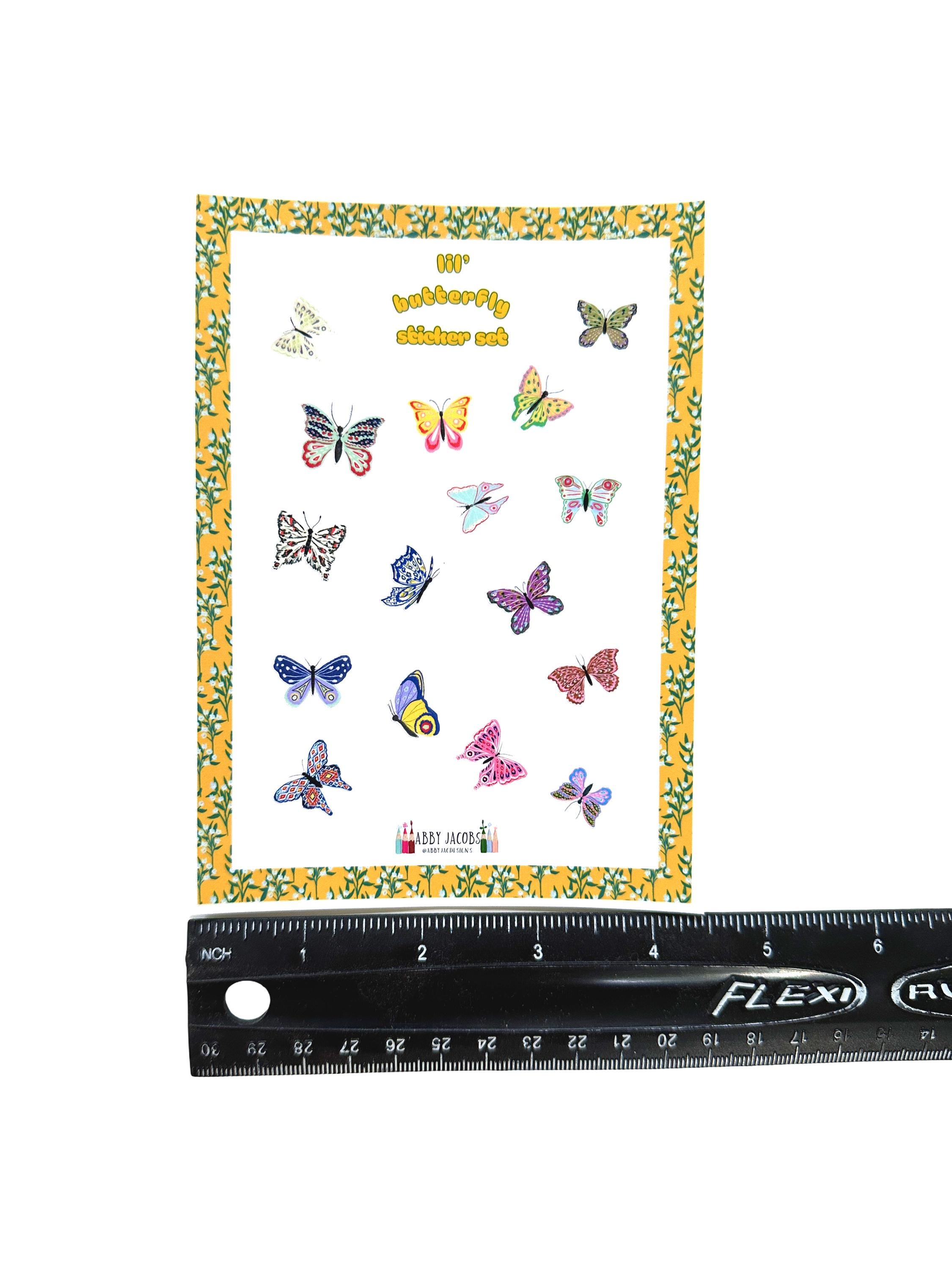 Butterfly Sticker Set: Waterproof Vinyl Decals for Journal, Laptop ...