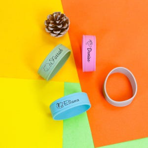 Custom Engraved Silicone Bottle Bands: Personalized Sippy Cup Labels