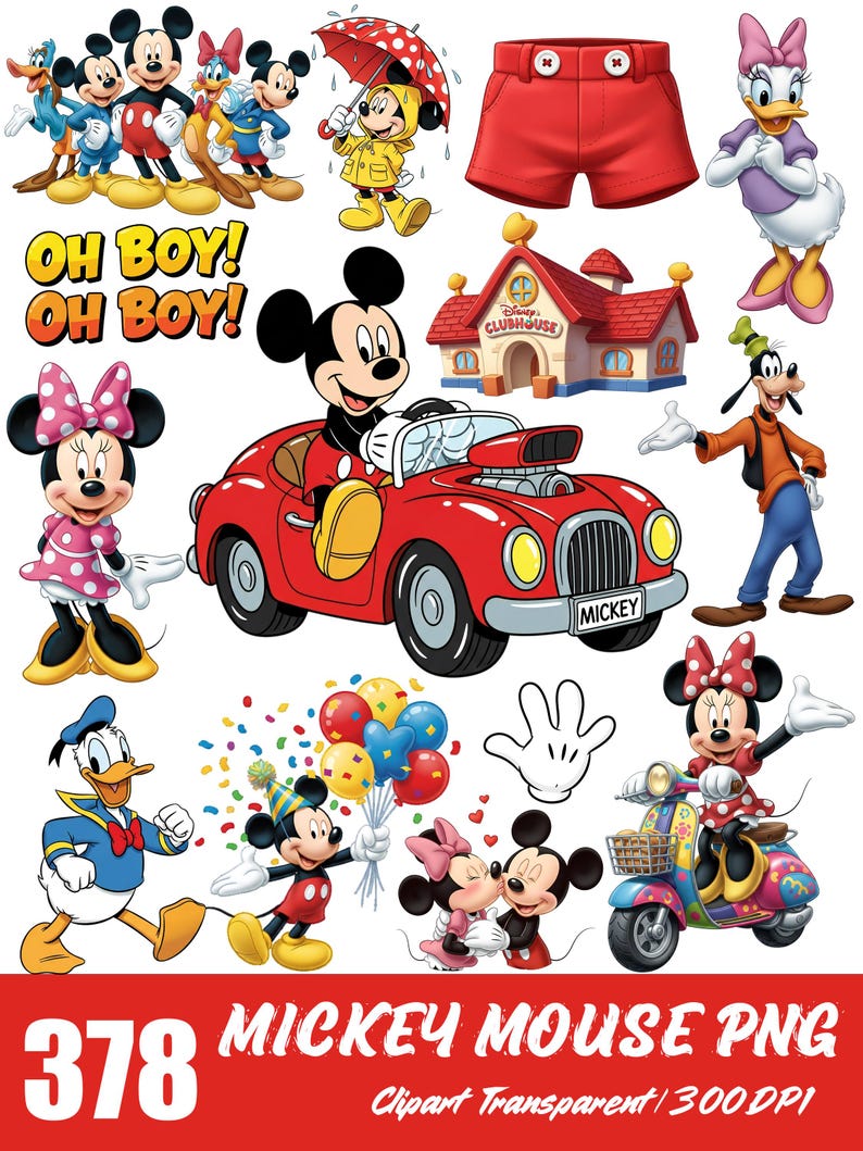 Mickey Mouse PNG, Mickey PNG, Mickey Mouse Clipart, Minnie Mouse PNG Mega Bundle, Donald Duck , daisy duck , Donald duck png image 1