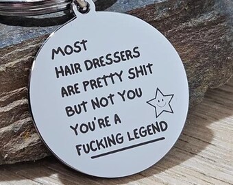 Hairdresser Keyring, Hairdresser Personalised Keyring Gift, Hairdresser Xmas Gift, Hairdresser Thank you,
