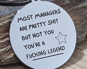 Most Managers Are Pretty Shit Keyring, Funny Gift for Manager Keychain
