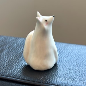 Fox Ornament Handmade Ceramic Animal Fox Figurine Birthday Holiday Christmas Housewarming Gift for Mom Dad Her Him Friend Teacher