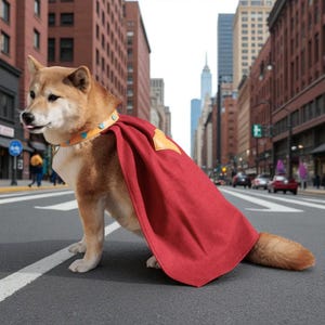 Halloween Krypto Dog Cosplay Cloak Red Krypto Cape Costume with Dog Tag Superdog Pet Clothes Costumes Custom Made