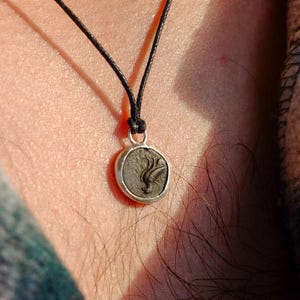 Ancient Coin Amulet – Sterling Silver Necklace with Antique Brass Coin