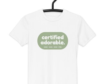 Organic cotton kids t-shirt - certified adorable, olive