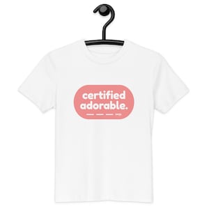 Organic cotton kids t-shirt - certified adorable pink
