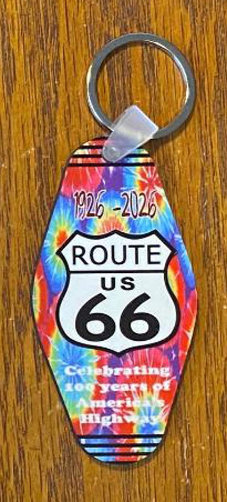 Route Sign Keychain Route 66 100th Anniversary Retro Key Ring 5 Designs to Choose From - Etsy
