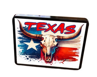 Texas Pride Trailer Hitch Cover Strong Plastic wit Dye Sublimated Aluminum Insert